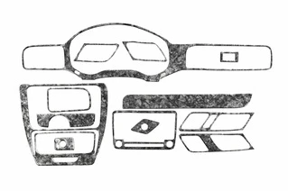 Накладки на панель (2011-2014) Чорний для Volkswagen Jetta рр