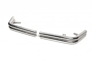 Задні захисні кути AK003-double (2 шт., нерж) для Volkswagen T5 Caravelle 2004-2010 рр