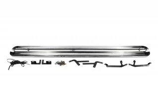 Бокові пороги Premium (2 шт., нерж) 60 мм, коротка база для Opel Vivaro 2001-2015 рр