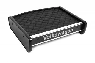 Полиця на панель (Чорна з чорною ниткою) для Volkswagen T5 Transporter 2003-2010 рр