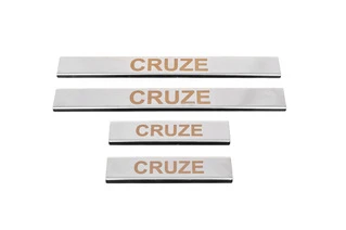 Накладки на пороги V1 (4 шт., Carmos) для Chevrolet Cruze 2009-2015 рр