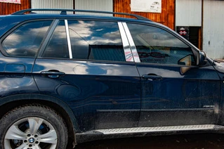 Молдинги стійок дверних (нерж.) для BMW X5 E-70 2007-2013 рр