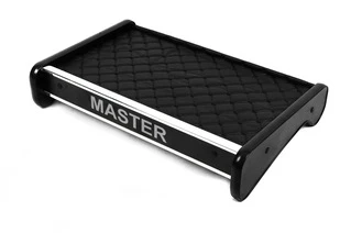 Полиця на панель (Чорна з чорною ниткою) для Renault Master 1998-2010 рр