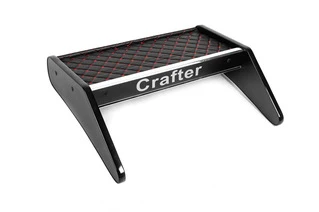 Полиця на панель (Чорна з червоною ниткою) для Volkswagen Crafter 2006-2016 рр