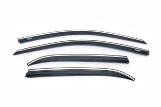 Вітровики з хромом (4 шт, Niken) для Hyundai I-20 2014-2020 рр