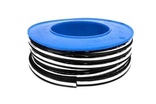 Чорний молдинг із хром смужкою на метраж sal13 (1 метр, 16.5 мм)