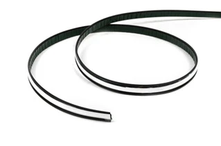 Чорний молдинг із хром смужкою на метраж sal13 (1 метр, 16.5 мм)