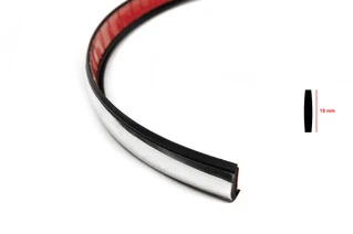 Чорний молдинг із хром смужкою на метраж sal122 (1 метр, 19 мм)