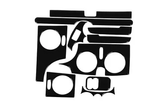 Накладки на панель (Meric) Карбон для Renault Kangoo 1998-2008 рр