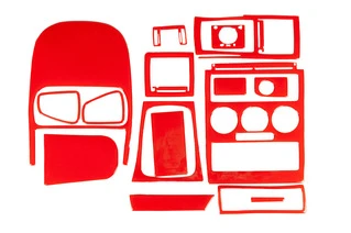 Накладки на панель (червоний колір) для Opel Astra G classic 1998-2012 рр