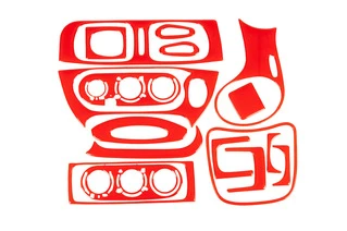 Накладки на панель 1999-2003 (червоний колір) для Renault Megane I рр