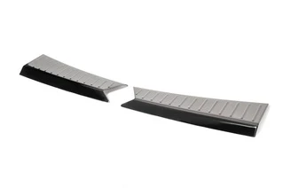 Накладка на поріг багажника 2013-2016 (2 частини, чорна нерж.) для Ford Kuga/Escape рр