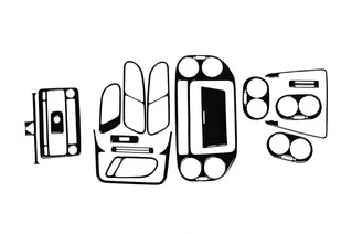 Накладки на панель (2011-2015) Чорні для Volkswagen Tiguan рр