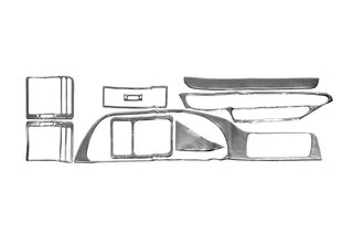 Накладки на панель (Meric) Карбон для Peugeot Expert 1995-2007 рр