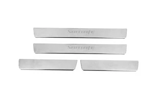 Накладка на пороги Carmos V2 (4 шт, нерж) для Hyundai Santa Fe 2 2006-2012 рр