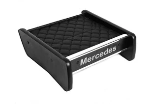 Полиця на панель (Чорна з чорною ниткою) для Mercedes Vito W638 1996-2003 рр
