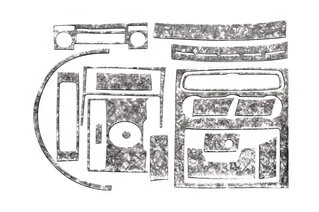 Накладка на панель (Meric, 19 деталей) Титан для Mercedes Sprinter W906 2006-2018 рр