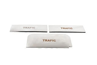 Накладки на пороги Carmos V3 (3 шт, нерж.) для Renault Trafic 2001-2015 рр