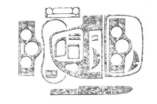 Накладки на панель Алюміній для Renault Kangoo 2008-2020 рр