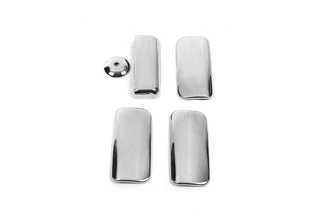 Накладки на ручки (нерж) 3 двері, OmsaLine - Італійська нержавійка для Ford Transit 2000-2014 рр