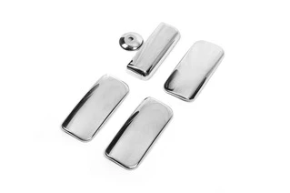 Накладки на ручки (нерж) 3 двері, OmsaLine - Італійська нержавійка для Ford Transit 2000-2014 рр