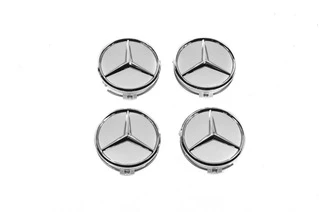 Ковпачки на диски 70/75 мм з кільцем (4 шт, сірі) для Тюнінг Mercedes