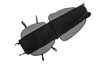 Накидка на сидіння ECO і тканина (1 шт, Сірий з сірою ниткою-2025 тканина)