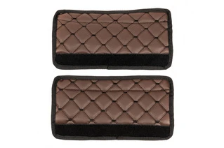 Накидка на ремні безпеки ECO (2 шт, Коричневий з чорною ниткою)