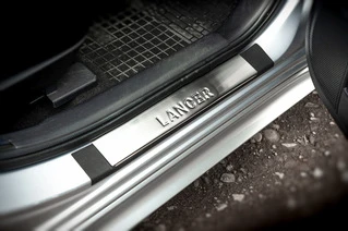 Накладки на пороги (OMSA, 4 шт, нерж) для Mitsubishi Lancer X 2008- рр