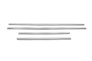 Молдинг дверний (4 шт, нерж) Carmos - Турецька сталь для Volkswagen Bora 1998-2004 рр