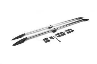 Рейлінги турецька дизайн (Хром, 2 шт) металеві ніжки для Toyota Land Cruiser 200