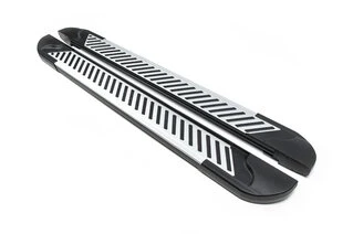 Бокові пороги Line-тип (2 шт., алюм) Коротка база для Volkswagen T5 2010-2015 рр