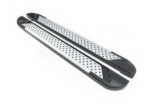 Бокові пороги Allmond Grey (2 шт, нерж.) XL - Довга база для Toyota Proace