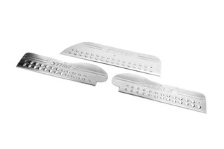 Накладки на пороги OmsaLine (3 шт, нерж) для Hyundai H200, H1, Starex 1998-2007 рр