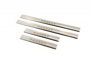 Накладки на пороги Carmos V2 (4 шт, нерж) для Volkswagen Passat B6 2006-2012рр