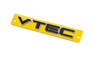 Напис VTEC чорний з хром (110мм на 15мм) для Тюнінг Honda