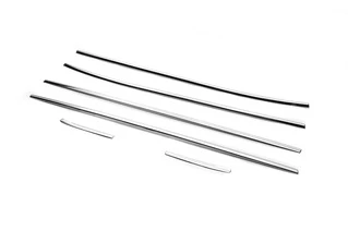 Нижні молдинги стекол (6 шт., нерж) OmsaLine - Італійська нержавійка для Hyundai Accent 2011-2017 рр