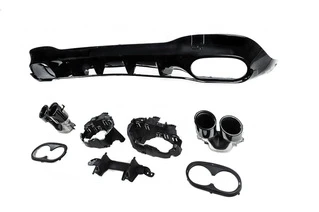 Задній дифузор з насадками (дизайн CLA45) для Mercedes CLA C118 2019- рр