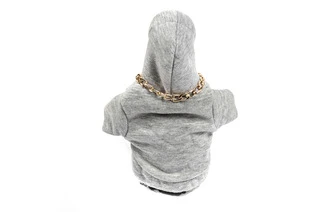 Чохол КПП кофта-худі (сіра, оранжевий шнурок)