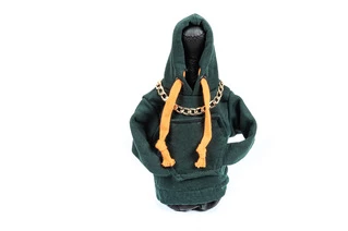 Чохол КПП кофта-худі (зелена, оранжевий шнурок)