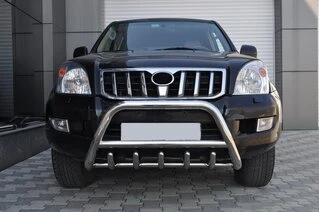 Кенгурятник низький WT003 (нерж) для Toyota Land Cruiser Prado 120