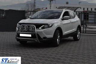 Кенгурятник WT018 (нерж) для Nissan Qashqai 2014-2021 рр