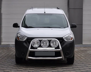 Кенгурятник WT022 (нерж.) для Dacia Dokker 2013-2022 рр