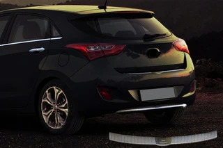 Накладка на задній бампер верхня (HB, нерж) для Hyundai I-30 2012-2017 рр